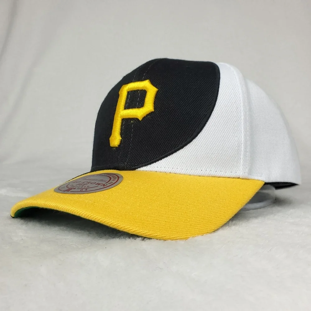 Pittsburgh Pirates Mitchell & Ness MLB Snapback Hat Cap 3D Logo Black NWT‎